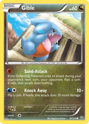 Gible (87) 87/124 - Dragons Exalted Reverse Holofoil - Poke-Collect