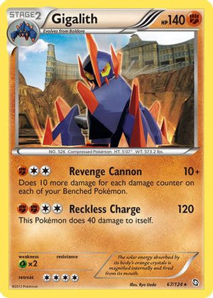 Gigalith 67/124 - Dragons Exalted Holofoil - Poke-Collect