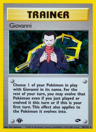 Giovanni 18/132 - Gym Challenge 1st Edition Holofoil - Poke-Collect