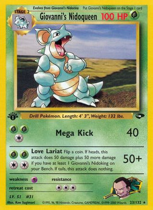 Giovanni's Nidoqueen 23/132 - Gym Challenge 1st Edition - Poke-Collect