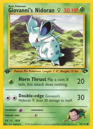 Giovanni's Nidoran ♀ 75/132 - Gym Challenge Unlimited - Poke-Collect