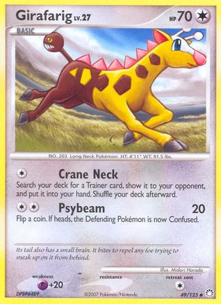 Girafarig 49/123 - Mysterious Treasures Reverse Holofoil - Poke-Collect