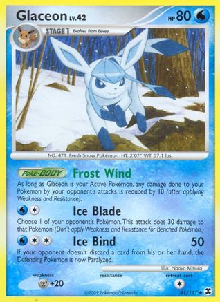 Glaceon 41/111 - Rising Rivals Reverse Holofoil - Poke-Collect