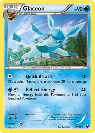 Glaceon 30/108 - Dark Explorers Reverse Holofoil - Poke-Collect
