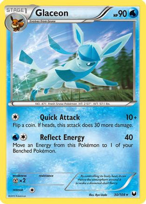 Glaceon 30/108 - Dark Explorers Reverse Holofoil - Poke-Collect