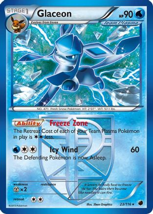 Glaceon (Team Plasma) 23/116 - Plasma Freeze Reverse Holofoil - Poke-Collect