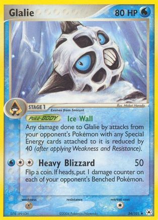 Glalie 34/101 - Hidden Legends Reverse Holofoil - Poke-Collect