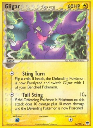 Gligar (Delta Species) 16/101 - Dragon Frontiers - Poke-Collect