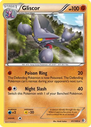 Gliscor 81/149 - Boundaries Crossed Reverse Holofoil - Poke-Collect