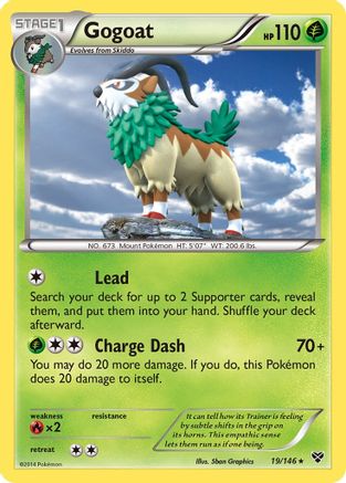 Gogoat 19/146 - XY Base Set Reverse Holofoil - Poke-Collect