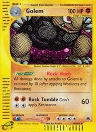 Golem 14/165 - Expedition Base Set Holofoil - Poke-Collect