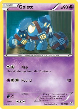 Golett 58/124 - Dragons Exalted Reverse Holofoil - Poke-Collect