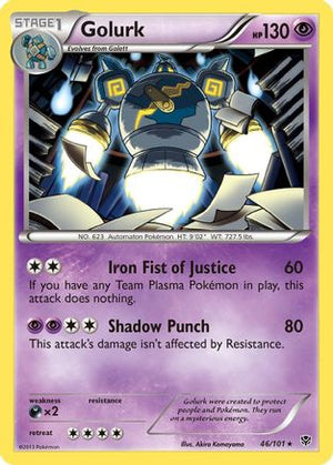 Golurk 46/101 - Plasma Blast Reverse Holofoil - Poke-Collect