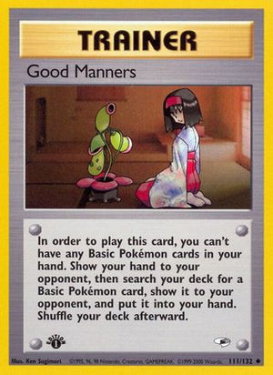 Good Manners 111/132 - Gym Heroes 1st Edition - Poke-Collect