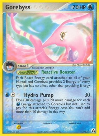 Gorebyss 17/92 - Legend Maker Reverse Holofoil - Poke-Collect