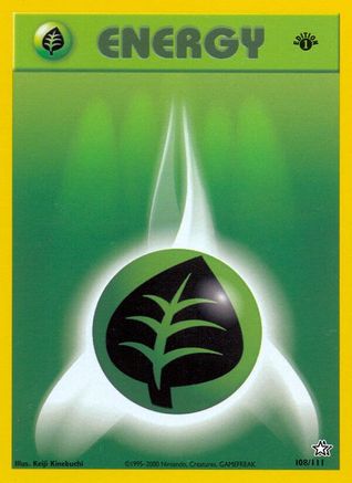 Grass Energy 108/111 - Neo Genesis 1st Edition - Poke-Collect
