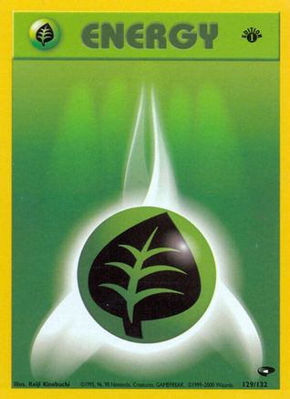 Grass Energy 129/132 - Gym Challenge 1st Edition - Poke-Collect
