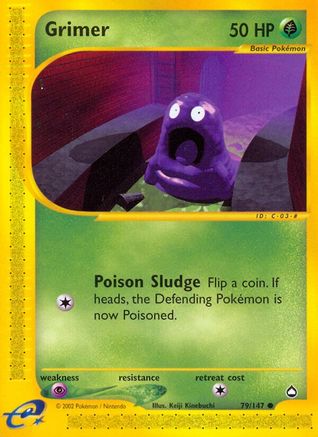 Grimer 79/147 - Aquapolis Reverse Holofoil - Poke-Collect