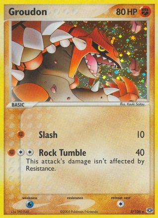 Groudon - 005/106 5/106 - Emerald Reverse Holofoil - Poke-Collect
