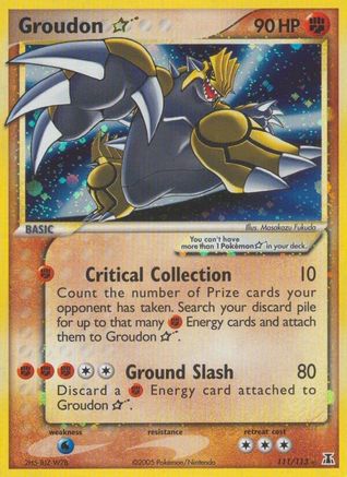 Groudon Star 111/113 - Delta Species Holofoil