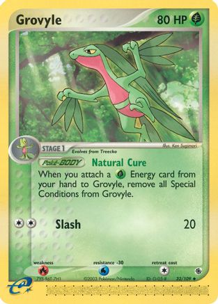 Grovyle 32/109 - Ruby & Sapphire Reverse Holofoil - Poke-Collect