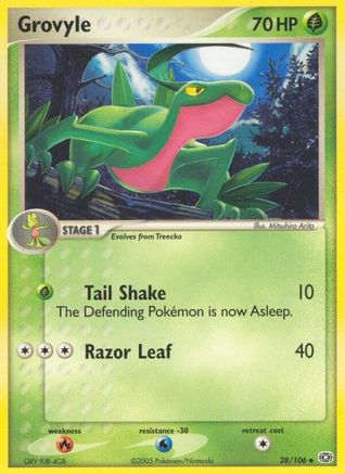 Grovyle 28/106 - Emerald Reverse Holofoil - Poke-Collect