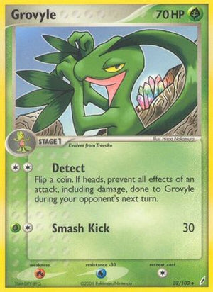 Grovyle 32/100 - Crystal Guardians Reverse Holofoil - Poke-Collect