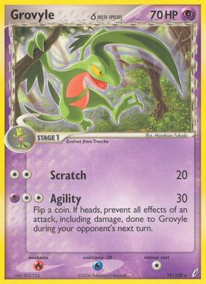 Grovyle δ 19/100 - Crystal Guardians Reverse Holofoil - Poke-Collect
