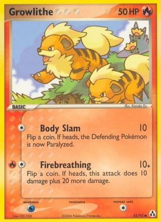 Growlithe 55/92 - Legend Maker Reverse Holofoil - Poke-Collect