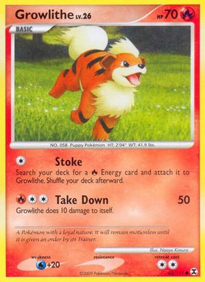 Growlithe 63/111 - Rising Rivals Reverse Holofoil - Poke-Collect