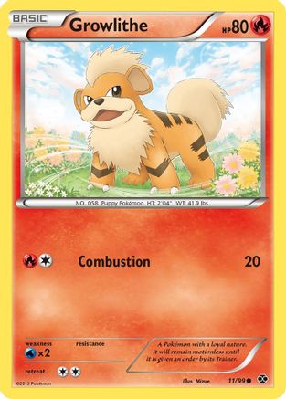 Growlithe (11) 11/99 - Next Destinies Reverse Holofoil - Poke-Collect