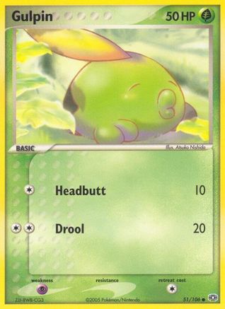 Gulpin 51/106 - Emerald Reverse Holofoil - Poke-Collect