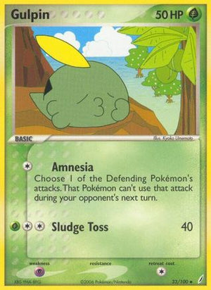 Gulpin 33/100 - Crystal Guardians Reverse Holofoil - Poke-Collect
