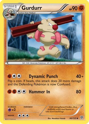 Gurdurr 80/135 - Plasma Storm Reverse Holofoil - Poke-Collect