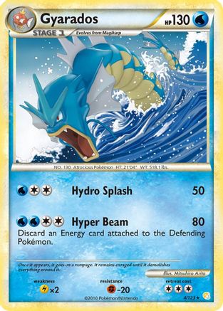 Gyarados 4/123 - HeartGold SoulSilver Reverse Holofoil - Poke-Collect