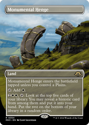 Monumental Henge (Borderless) (MH3-354) - Modern Horizons 3 (Borderless) Foil