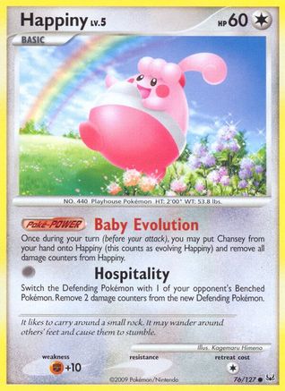 Happiny 76/127 - Platinum Reverse Holofoil - Poke-Collect