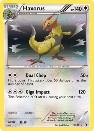 Haxorus 88/101 - Noble Victories Reverse Holofoil - Poke-Collect