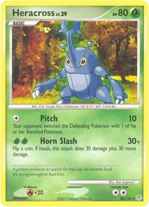 Heracross 28/130 - Diamond and Pearl Reverse Holofoil - Poke-Collect