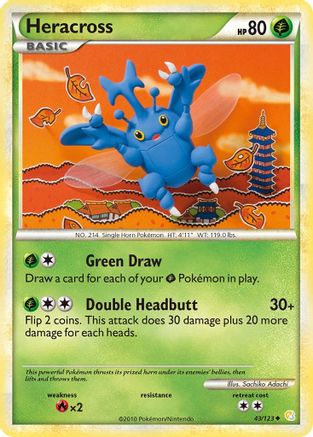 Heracross 43/123 - HeartGold SoulSilver Reverse Holofoil - Poke-Collect