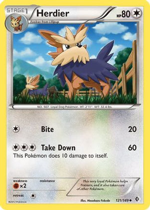Herdier 121/149 - Boundaries Crossed Reverse Holofoil - Poke-Collect