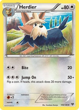 Herdier 109/146 - XY Reverse Holofoil - Poke-Collect