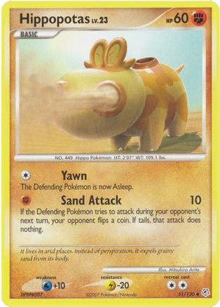 Hippopotas 51/130 - Diamond and Pearl - Poke-Collect