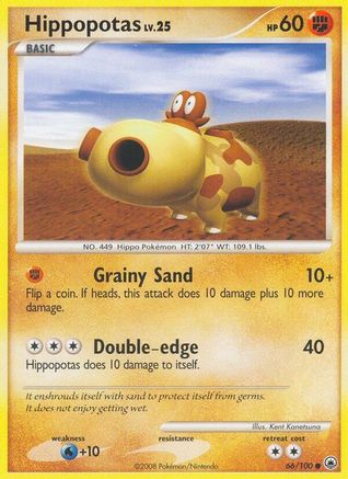 Hippopotas 66/100 - Majestic Dawn Reverse Holofoil - Poke-Collect