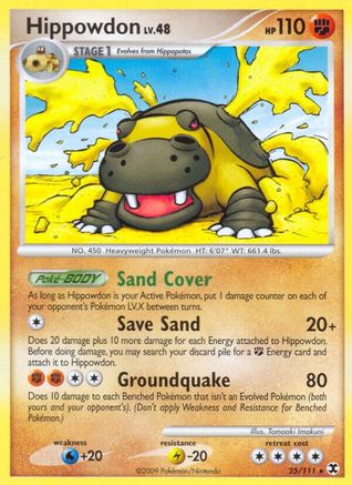 Hippowdon 25/111 - Rising Rivals Reverse Holofoil - Poke-Collect