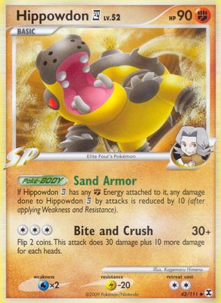 Hippowdon E4 42/111 - Rising Rivals Reverse Holofoil - Poke-Collect