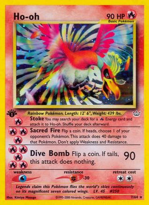 Ho-oh (7) 7/64 - Neo Revelation Unlimited Holofoil - Poke-Collect