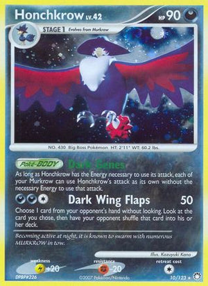 Honchkrow 10/123 - Mysterious Treasures Reverse Holofoil - Poke-Collect