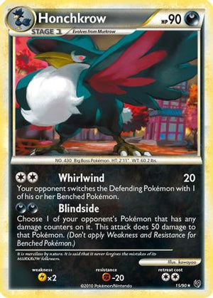 Honchkrow (15) 15/90 - Undaunted Reverse Holofoil