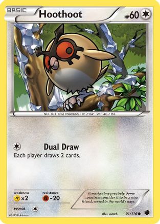 Hoothoot 91/116 - Plasma Freeze Reverse Holofoil - Poke-Collect